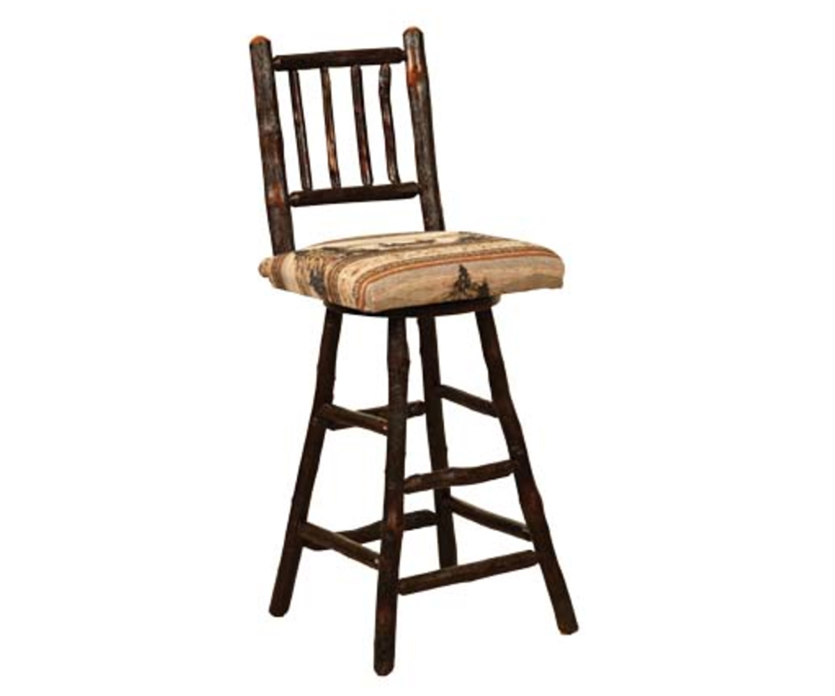 30" Westville Bar Stool with Fabric Seat and Spindle Back