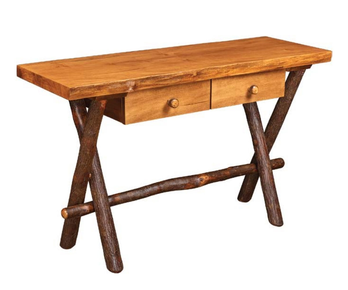 Millcreek Live Edge Sofa Table w/2 Drawers