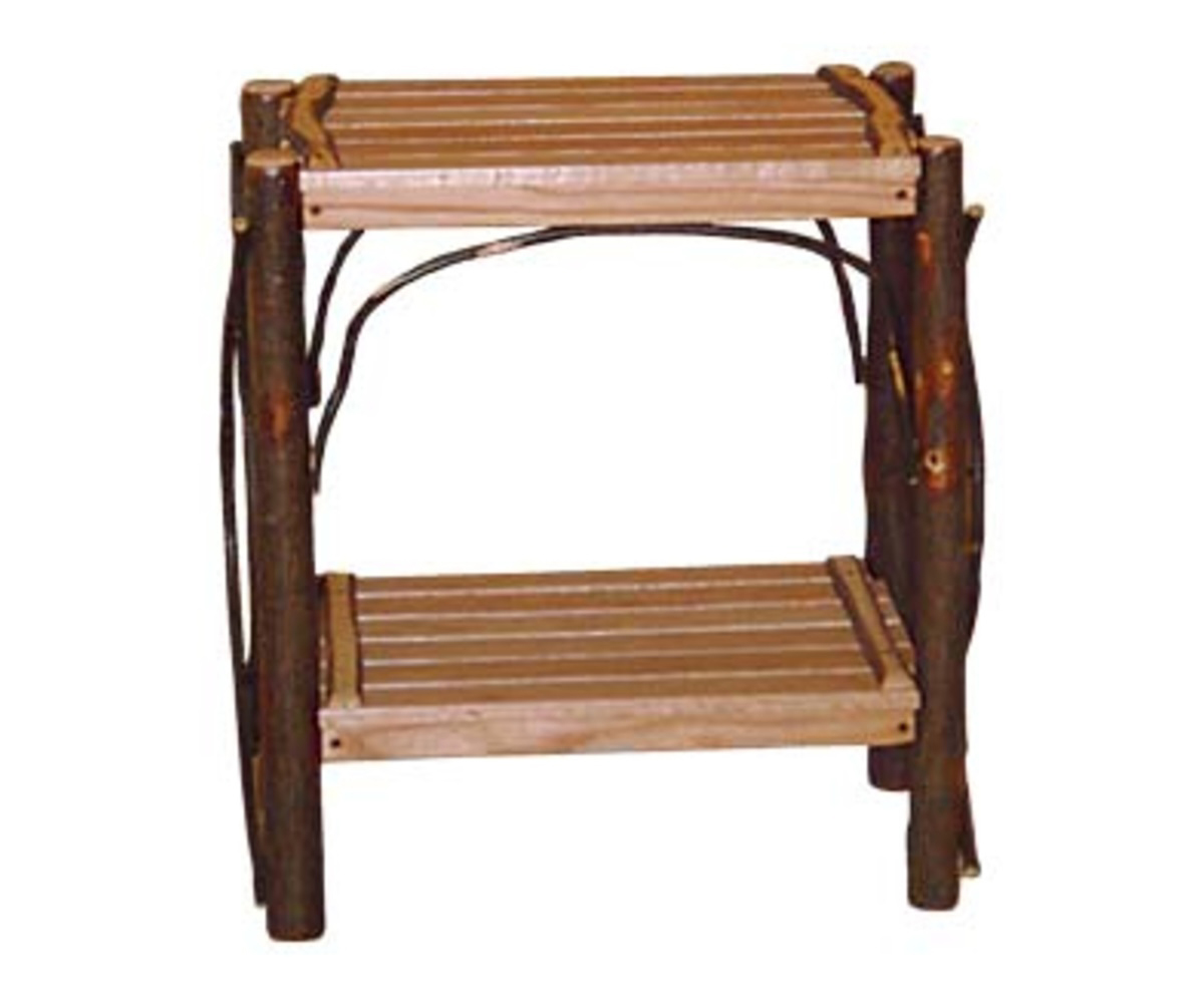 End Table Slatted Shelves