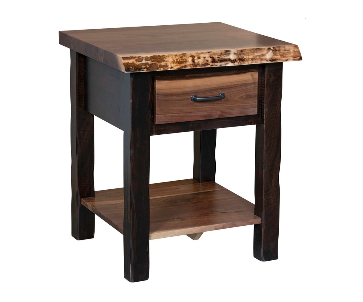 Crosslake Live Edge 1-Drawer Nightstand
