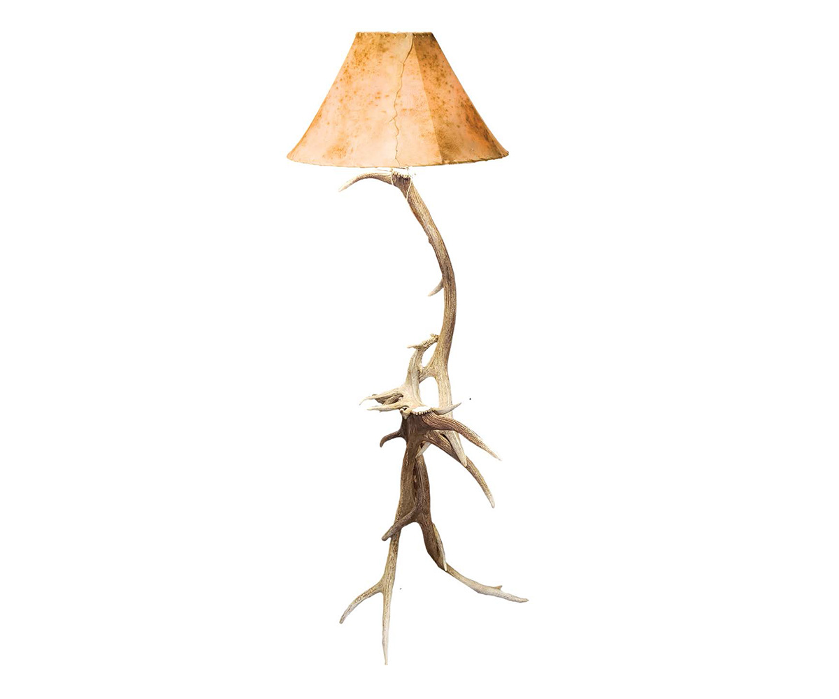 Antler Floor Lamp w/shade