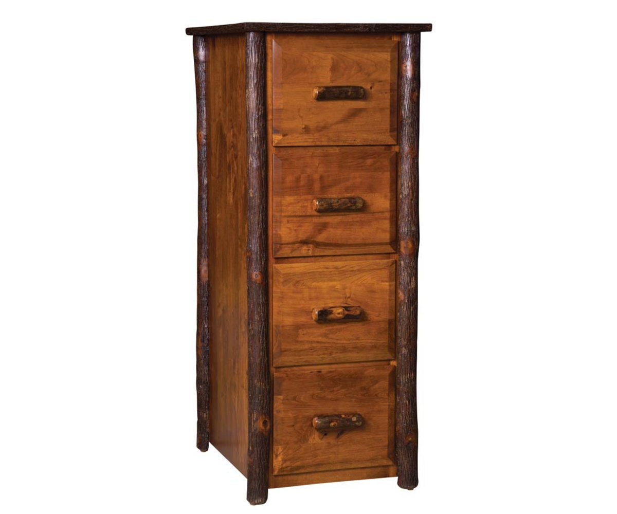 Hickory 4-Drawer File Cabinet