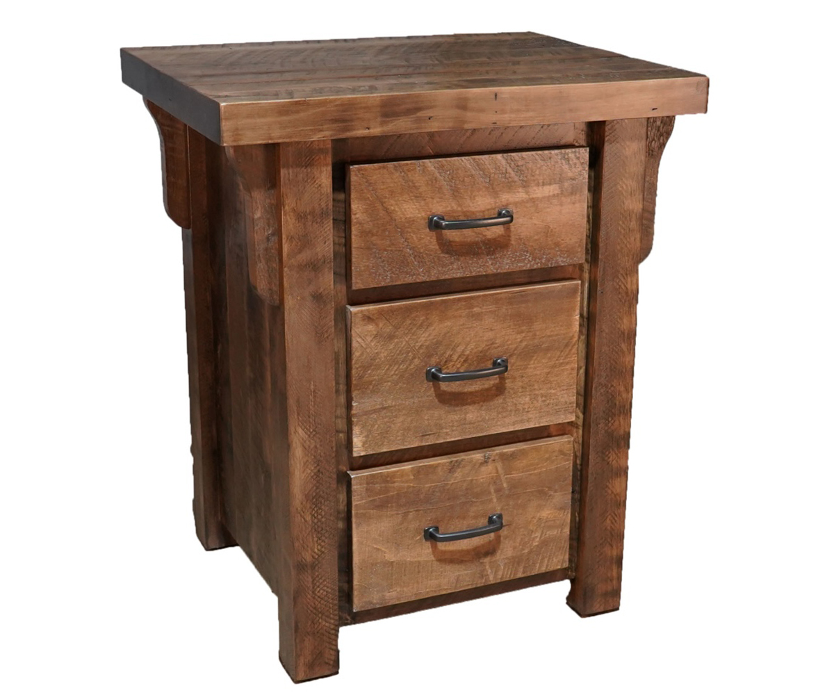 Highland 3-Drawer Nightstand - 25 1/2"w x 20"d x 30"h