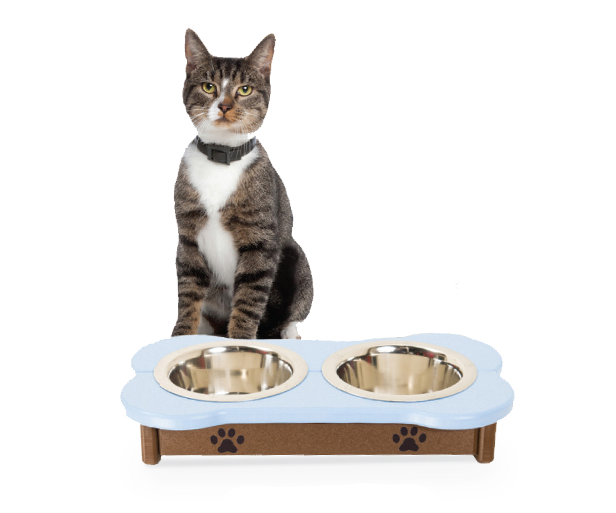 Cat Feeder - 2# - Dbl Bowl