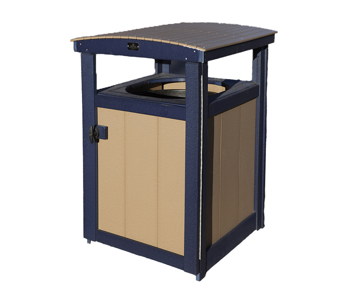 30 Gallon Garbage Canister w/ Roof