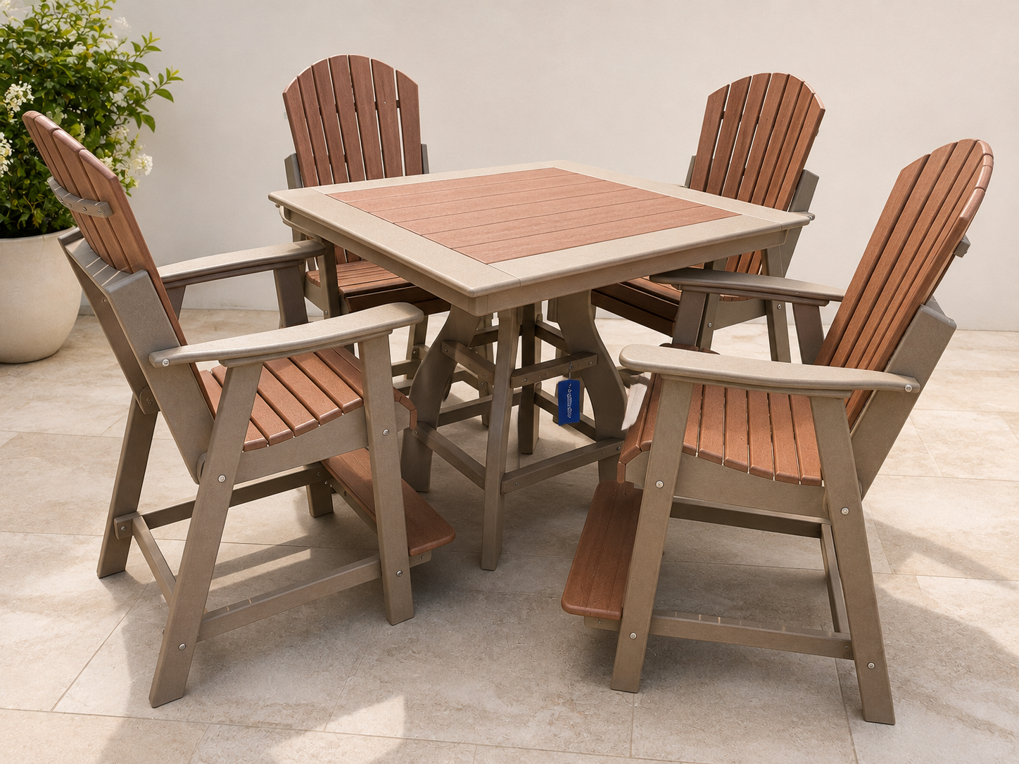 Counter Height Dining Table Set (4) Stationary Chairs Included