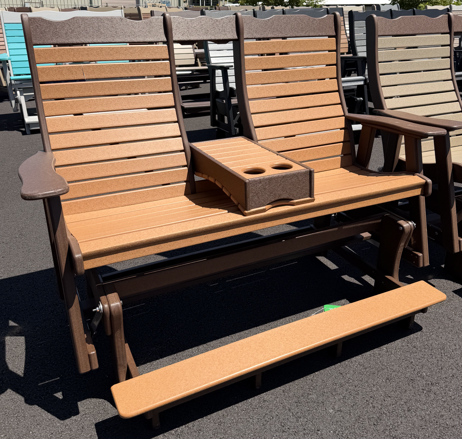 Lakeside Counter Height 5' Glider with Center Console