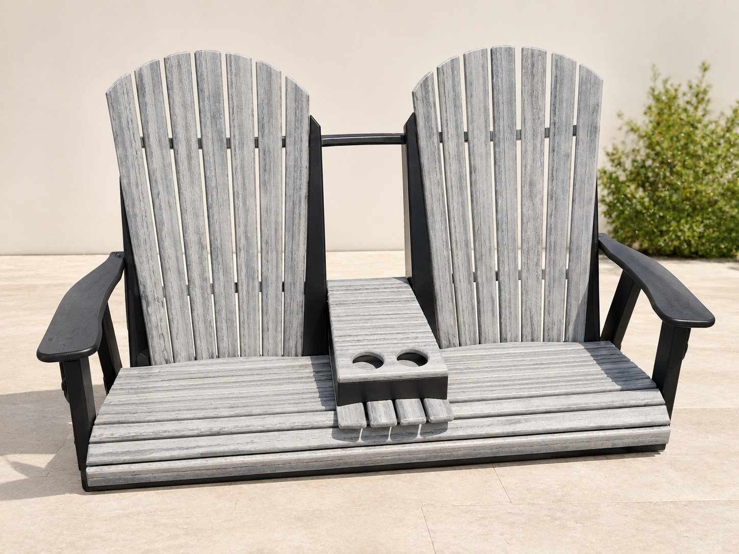 Fan Back 5' Swing with Drop Down Center Console