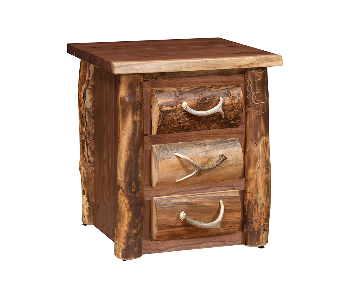 Appalachian 3 Drawer Nightstand — 24W x 22D x 27H