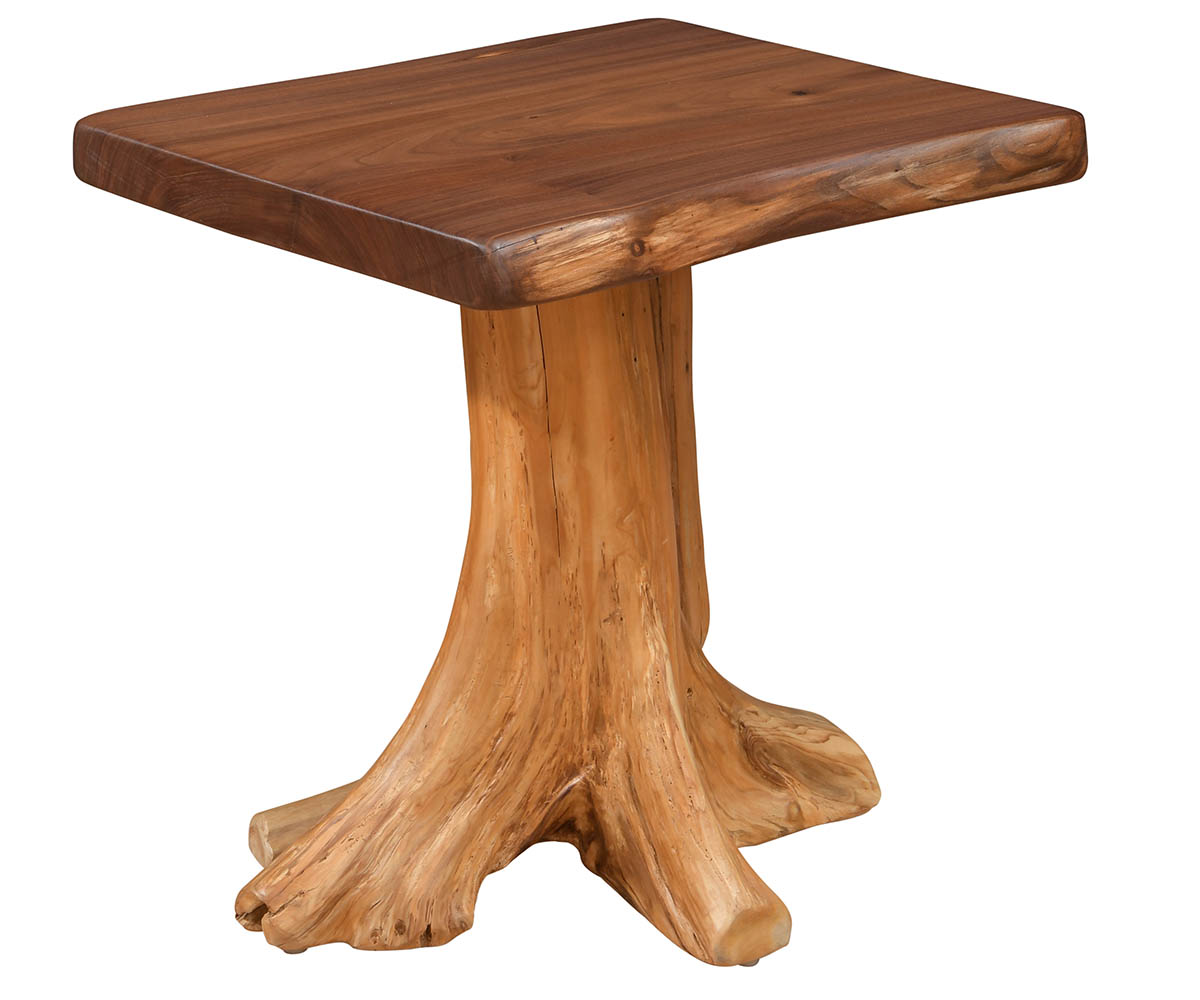 Creek Side End Table Stump Base