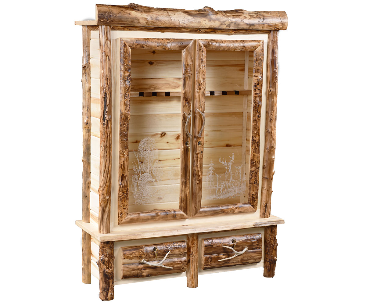 Blue Ridge 10 Gun Cabinet — 56W x 21D x 72H