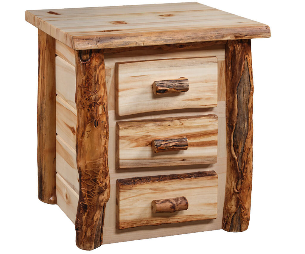 Country Classic 3 Drawer Nightstand — 24W x 22D x 27H