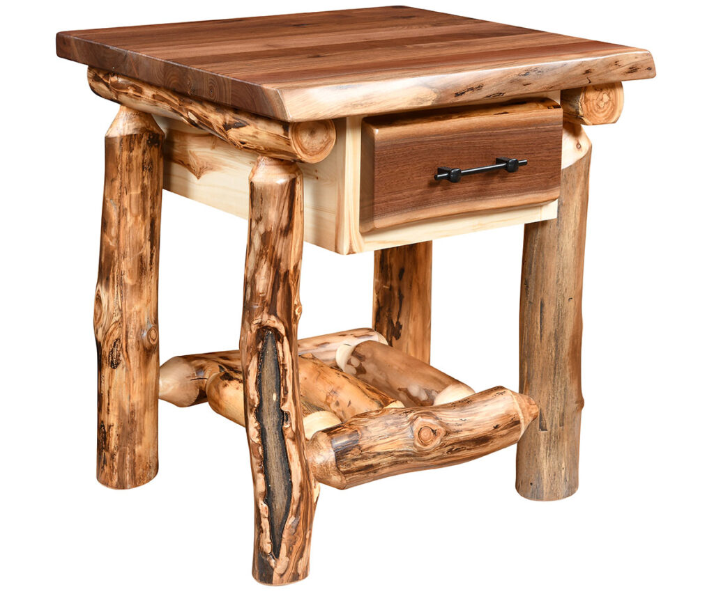 Aspen Walnut Crist 1 Drawer Nightstand