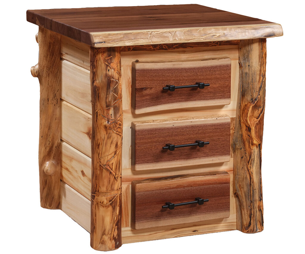 Grand Teton 3 Drawer Nightstand — 24W x 22D x 27H