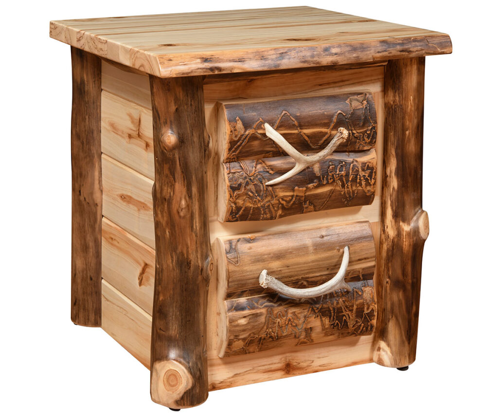 Rocky Mountain 2 Drawer Nightstand — 24W x 22D x 27H