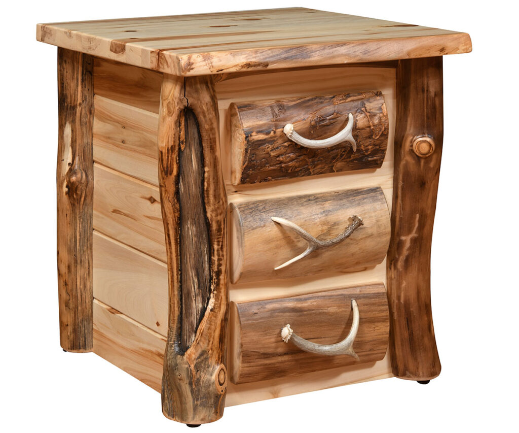 Rocky Mountain 3 Drawer Nightstand — 24W x 22D x 27H