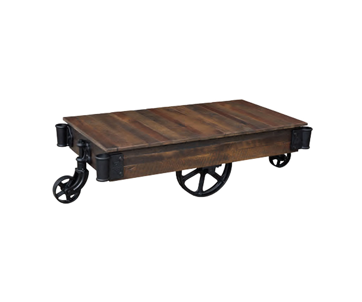 Urban Railroad Cart Coffee Table - 26"W x 50"L x 16"H