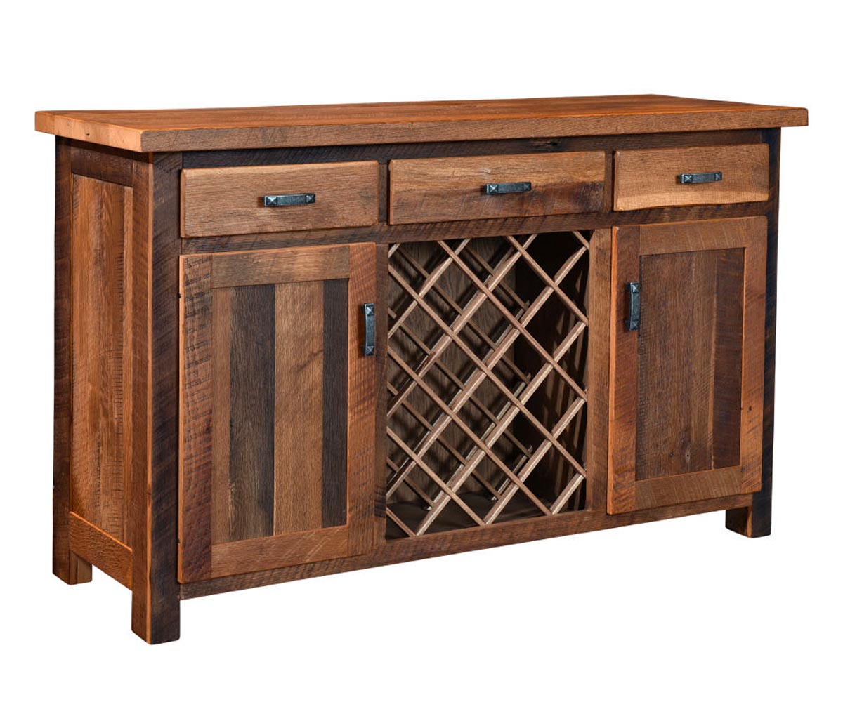 Almanzo Wine Server 38" H. x 21" D. x 60" W.