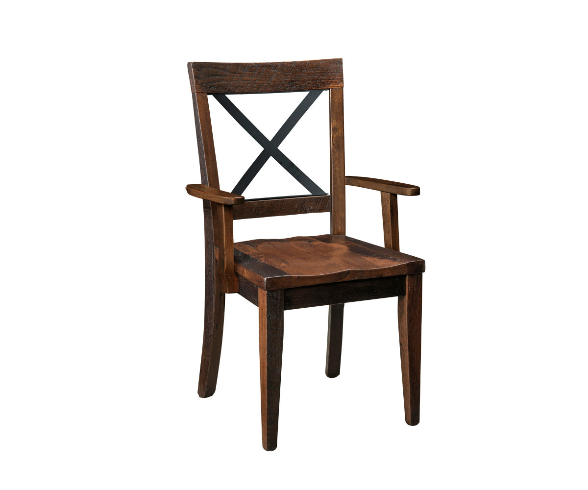 Bordon Wellington Arm Chair with Metal X