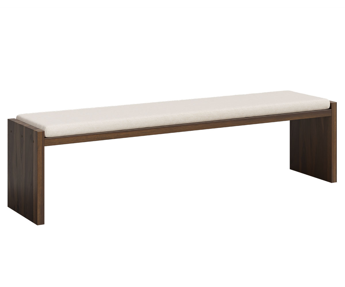 Eden Bench with Fabric Seat 84"