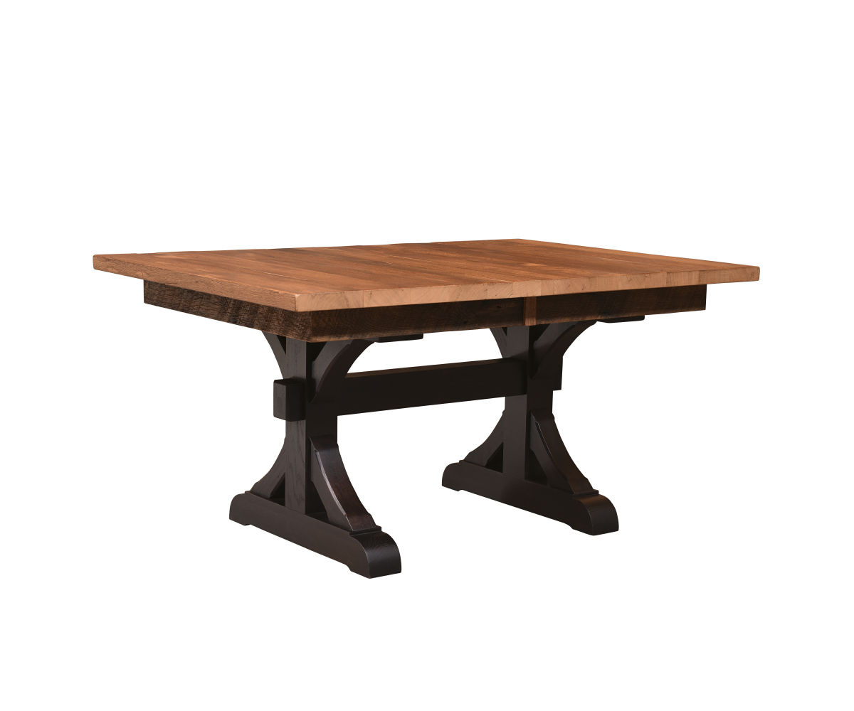Croft 42" x 60" 2 L-12", 2 L with Skirt (stores 2 L) Solid Wood Dining Table