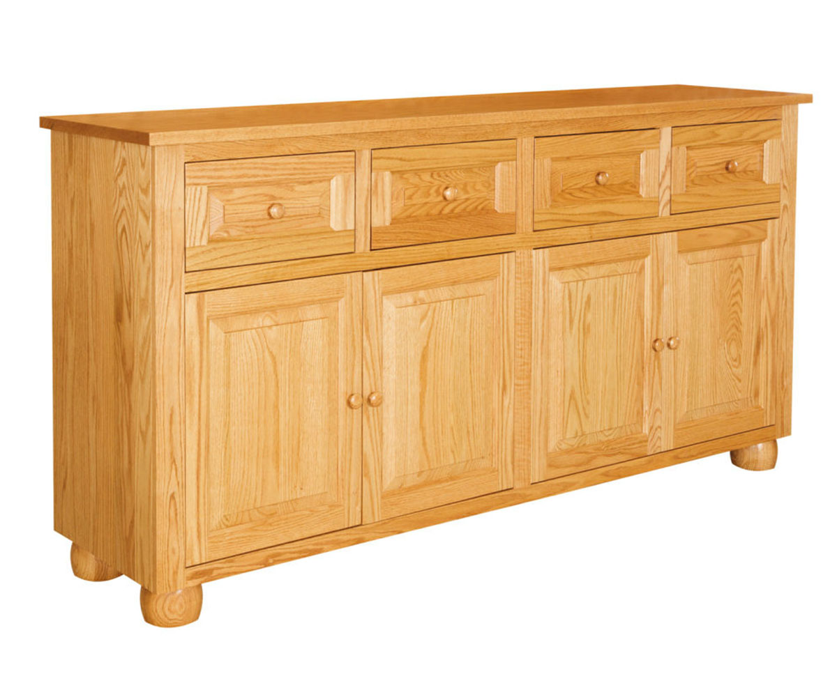 Texas Style 76" Solid-Top Buffet — 76W x 19D x 39H