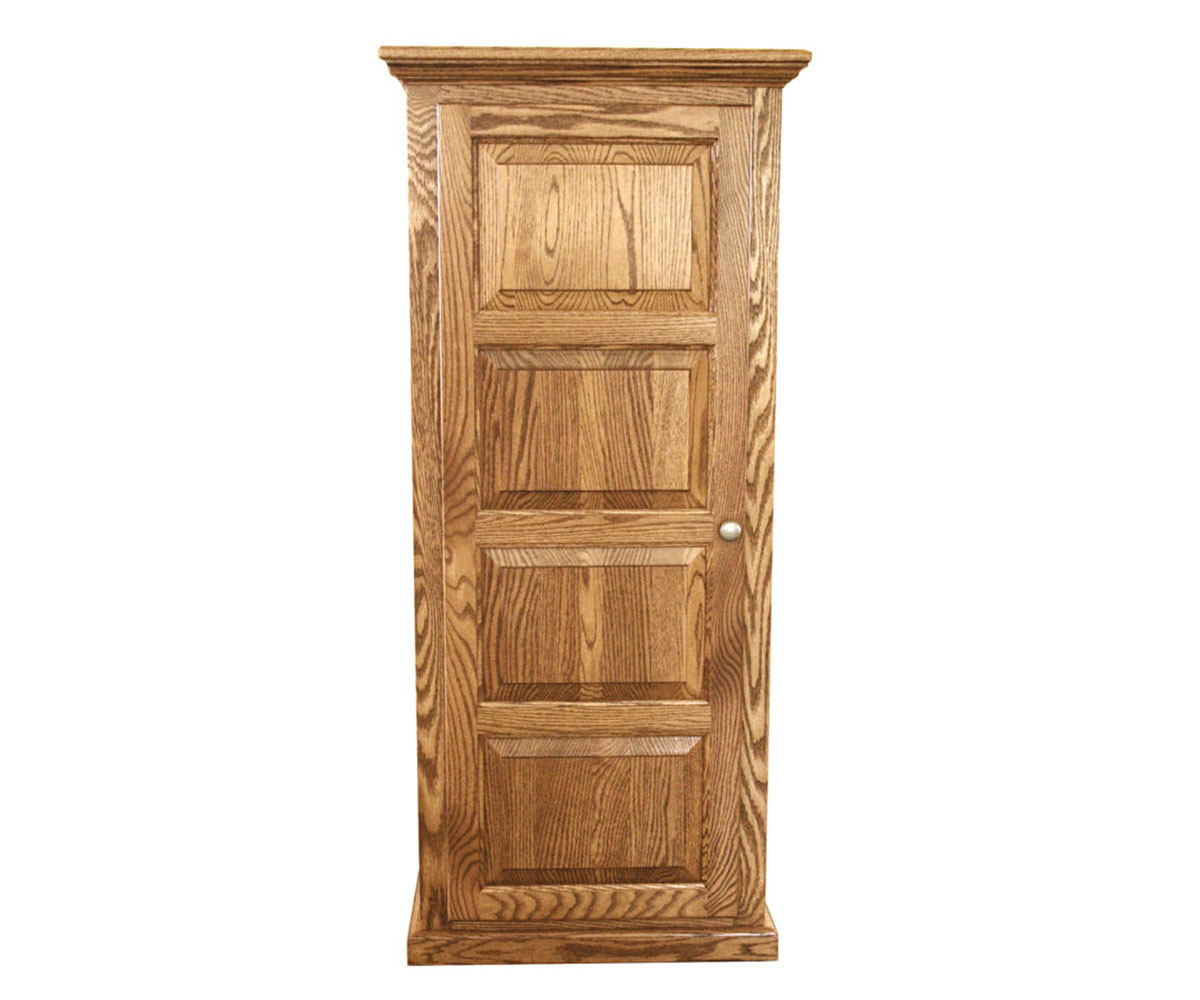 Solid Wood 4 panel Jelly Cupboard with 3 adj. shelves — 24½W x 14¾D x 55½H