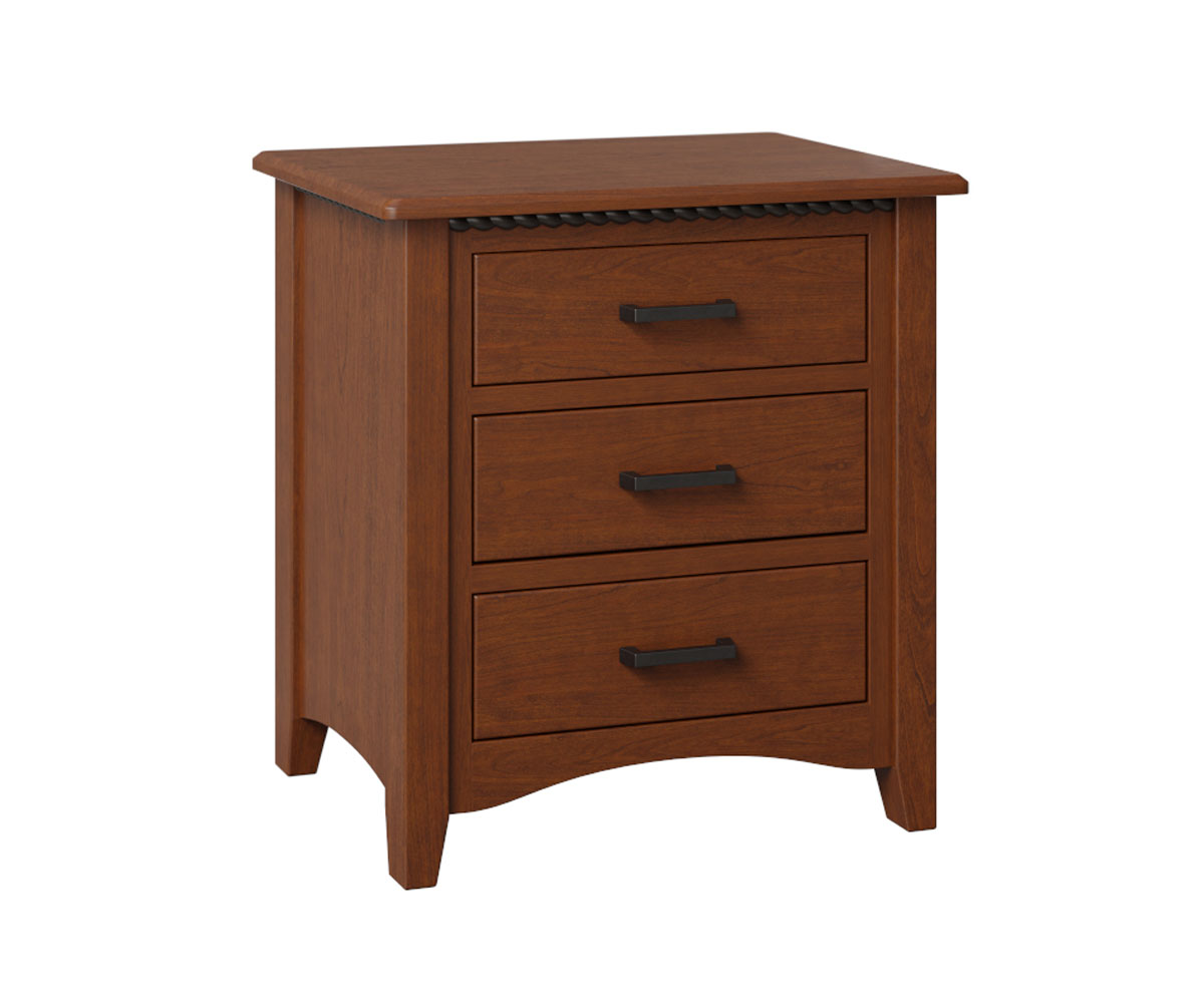 Deluxe Shaker 3-Drawer Nightstand — 24W x 19D x 26½H