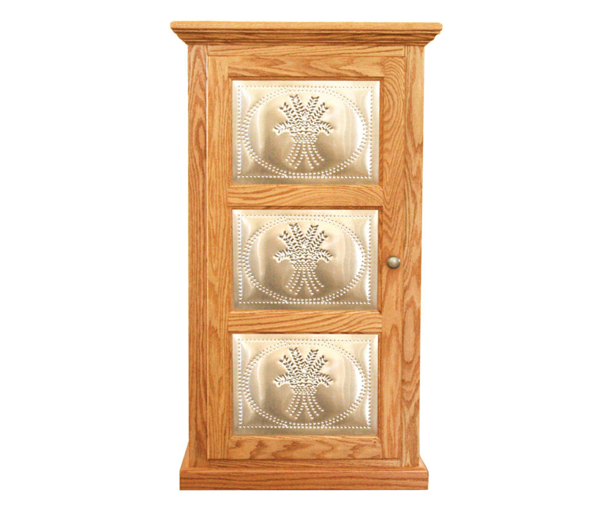 Solid Wood 3 panel Jelly Cupboard with 2 adj. shelves — 24½W x 14¾D x 44H