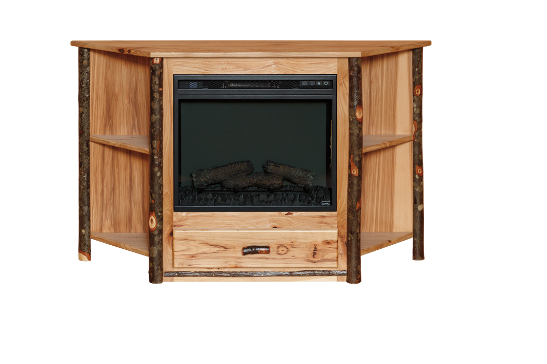 Fireplace TV Stand 45% Angle