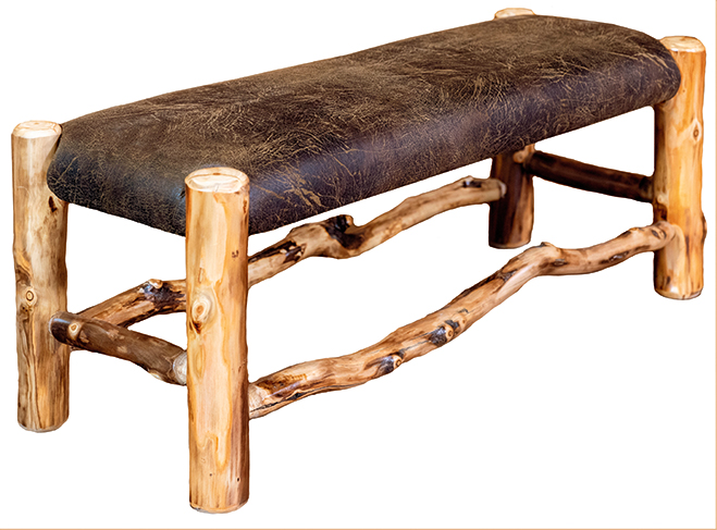 Colorado Aspen Plain Bench with Fabric