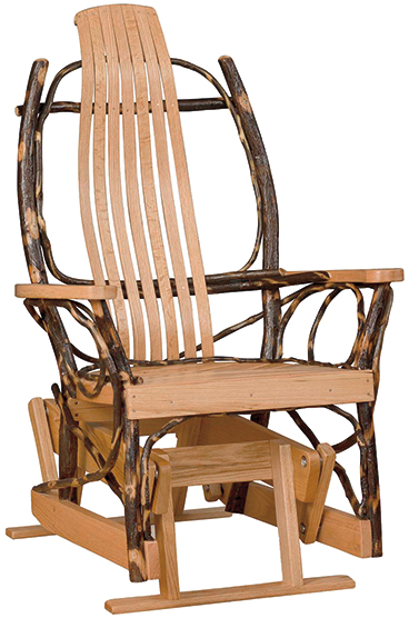 Bent Oak Swivel Glider