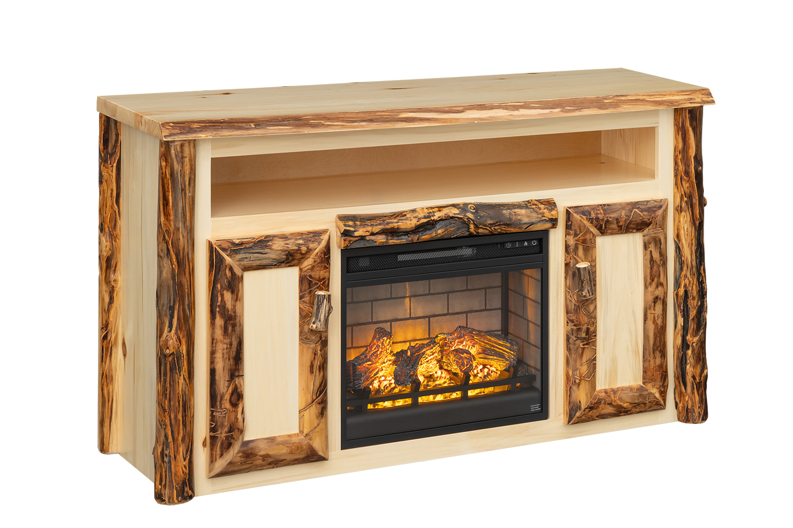 Aspen Fireplace TV Stand — 60x20x36