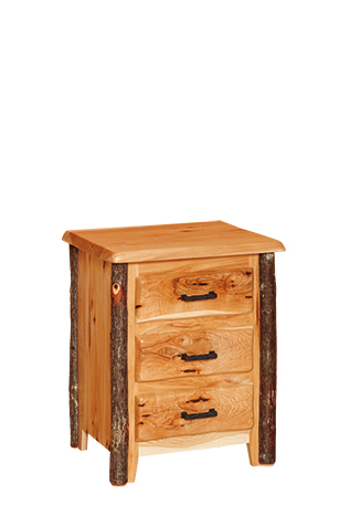 3-Drawer Nightstand Wavy Edge