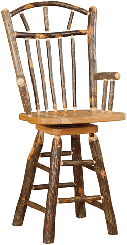 Barstool 24” Swivel Wagon Wheel with Arm
