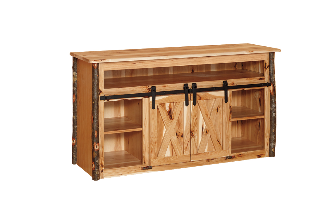 TV Stand with Barn Doors
