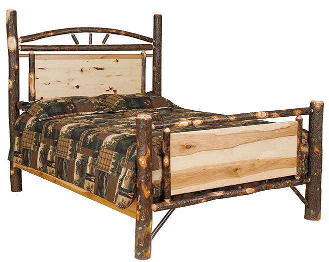 Hickory Panel Bed