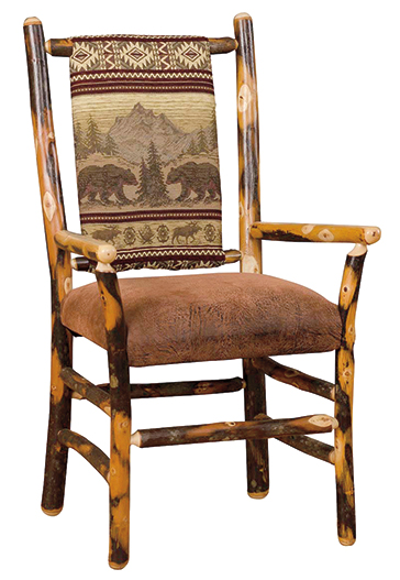 Hickory Dining Chair with Arms — Standard Back