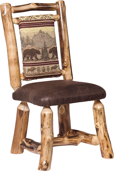 Colorado Aspen Kitchen Side Chair with Padded Seat & Back