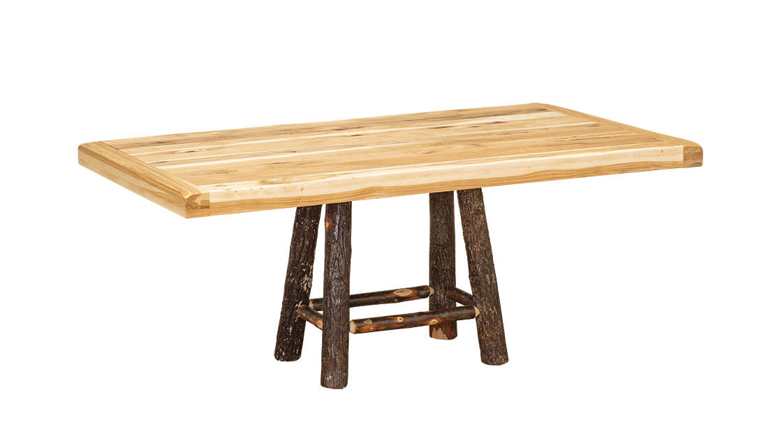 Hickory Dining Table — 42x60” Solid Top Rectangular