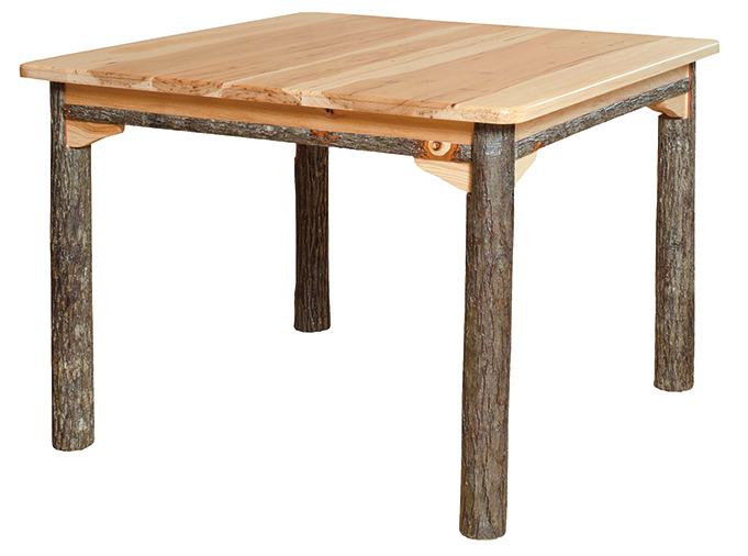 Hickory 42x42 Table Solid Top - 4-Legs