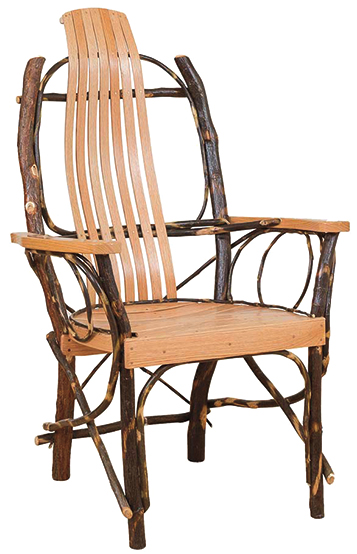Kitchen Chair - Contour Slat Back Arm Chair