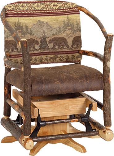 Hoop Back Swivel Glider