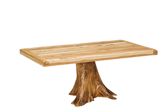 42”x72”Settlers Stump-base Table Solid Top