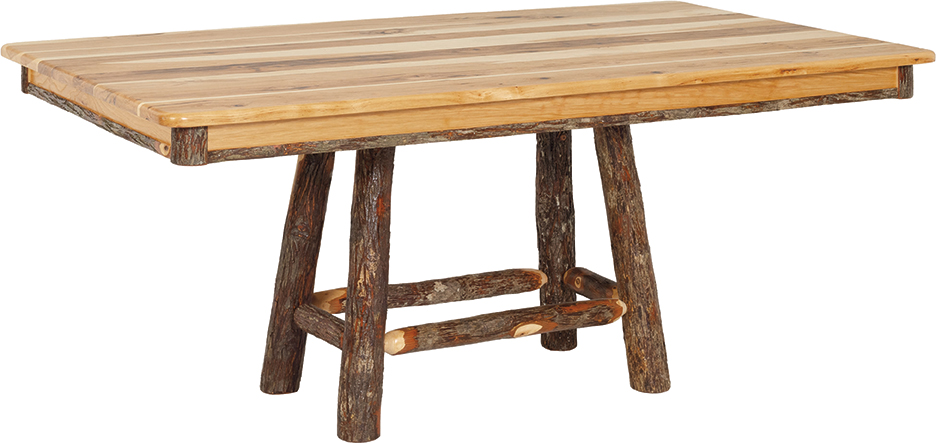 42”x72” Settlers 4 Leg Ped Table Solid Top