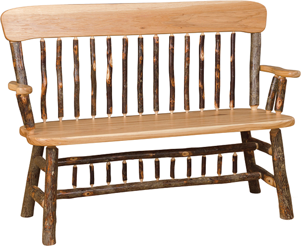 4’ Stick Back Bench with Arms