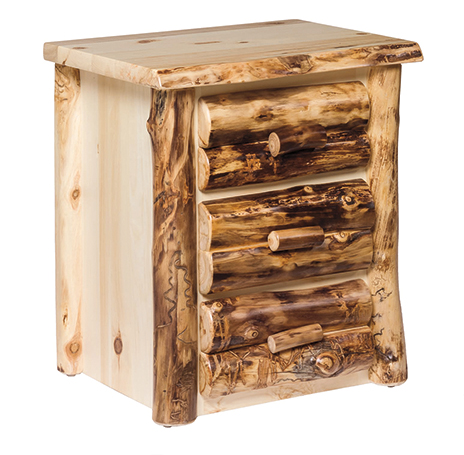 Colorado Aspen Three Drawer Nightstand