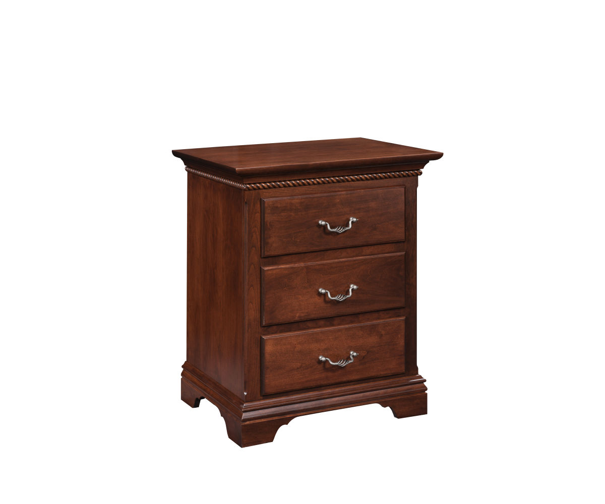 Hampton 3 Drawer Nightstand — 30 ½ H x 25 W x 18 D