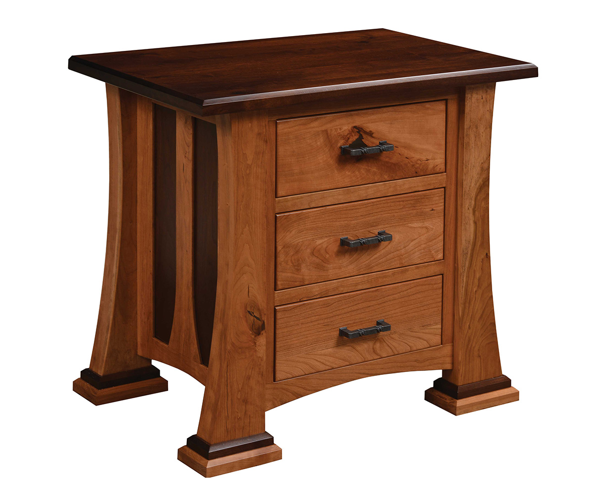 Caledonia 3 Drawer Nightstand — 30 ¾ H x 33 W x 21 ¼ D