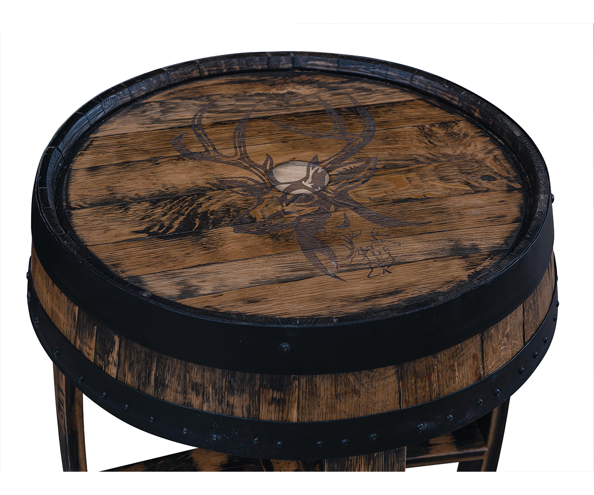 Barrel Top End Table — Large Design